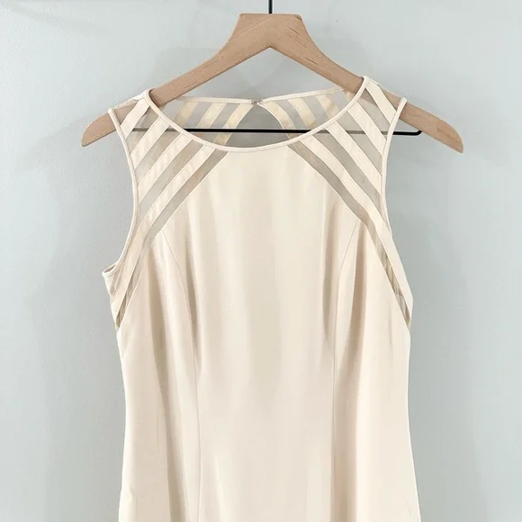 Niteline By Della Roufogali Sheath Dress Cream Size 12 - Picture 2 of 6
